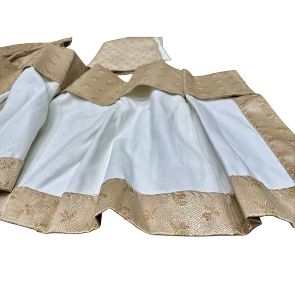 Vtg Beige Drapery/PatchWork Material,fabric,pink Tulip Flowers CottageCore Grany - Picture 5 of 8